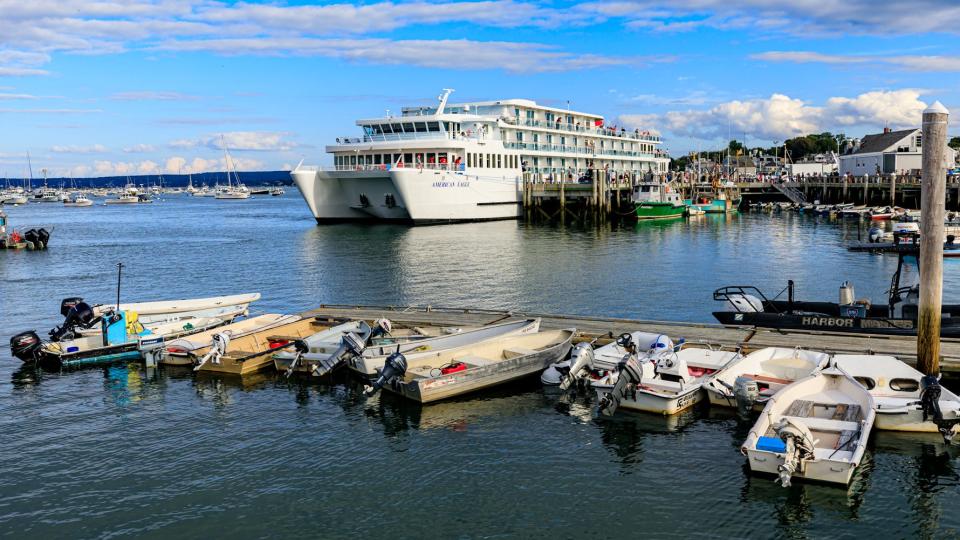 The American Eagle arrives at Plymouth Harbor on Saturday, Aug. 19.