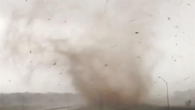 Watch: Tornado touches down on Route 66