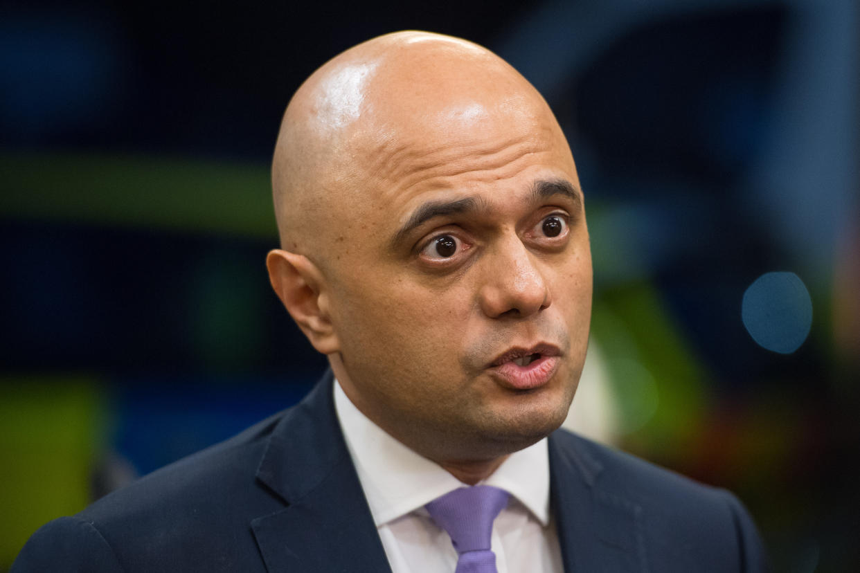 Embargoed to 0001 Monday July 22 File photo dated 28/03/19 of Home Secretary Sajid Javid who has been urged by a group of cross-party MPs and peers to sanction drug consumption rooms.