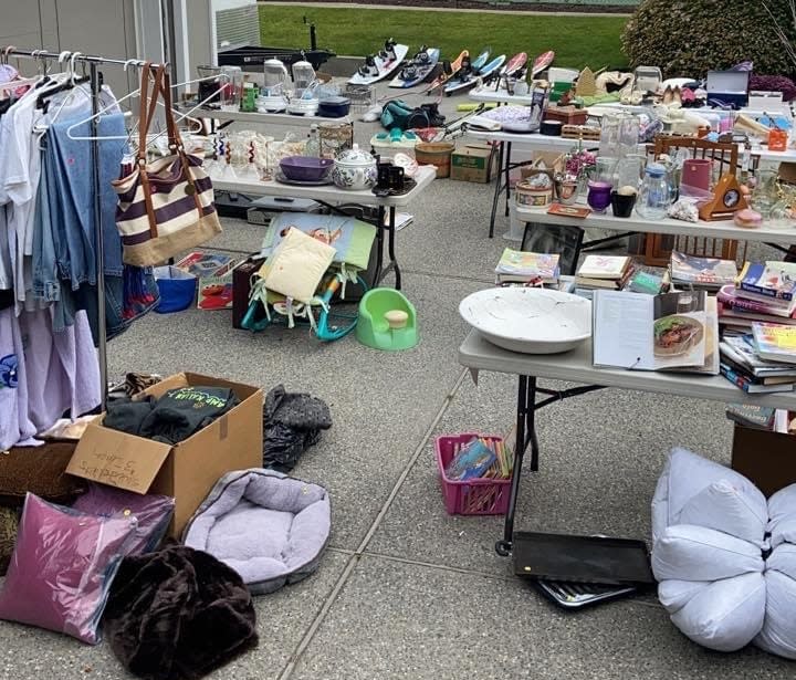 Yard sales can take a lot of work.