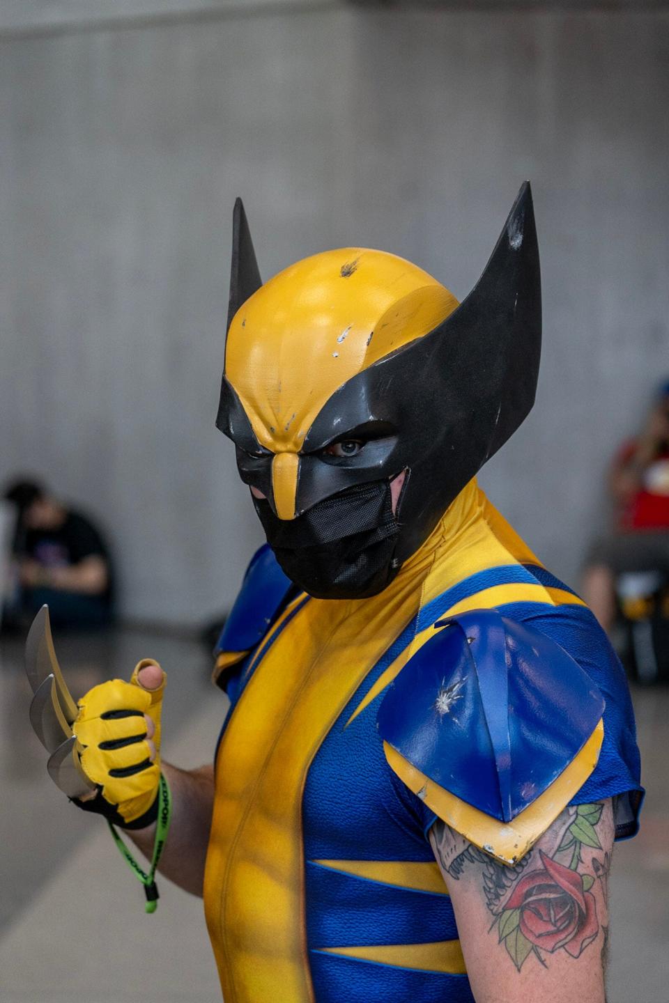 A cosplayer dressed as Wolverine at New York Comic Con 2021.