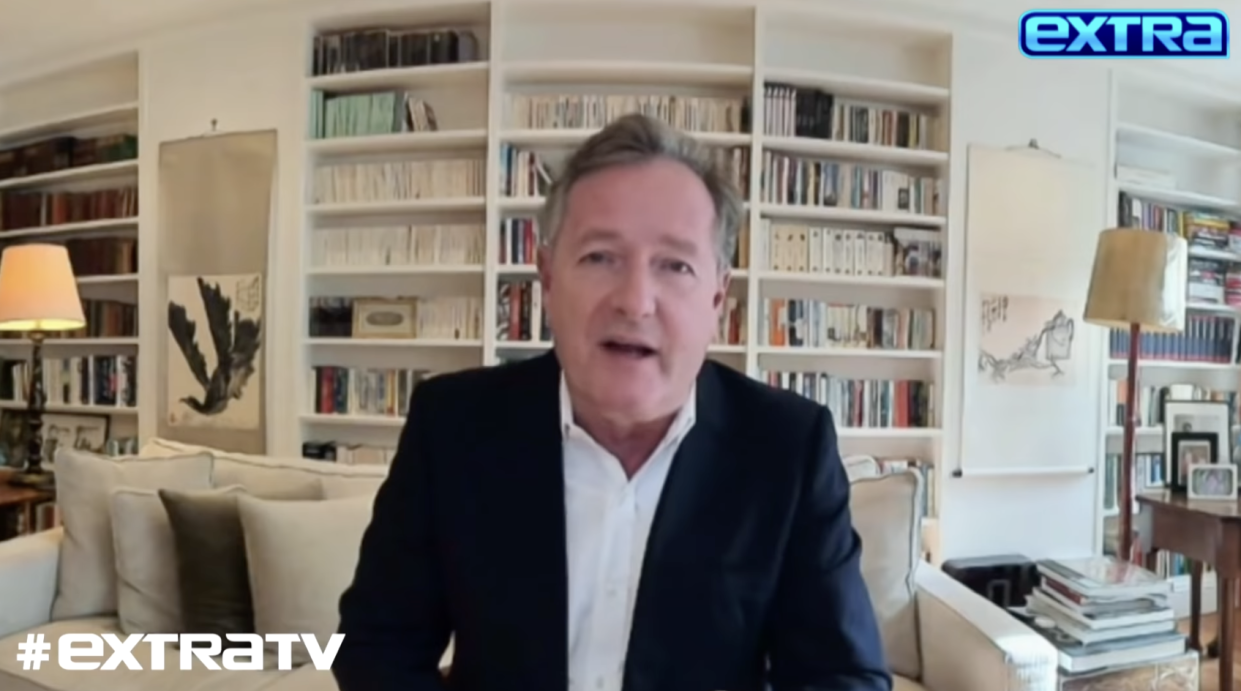 <p>File image: Piers Morgan during his Extra TV interview with Billy Bush</p> (Extra TV)