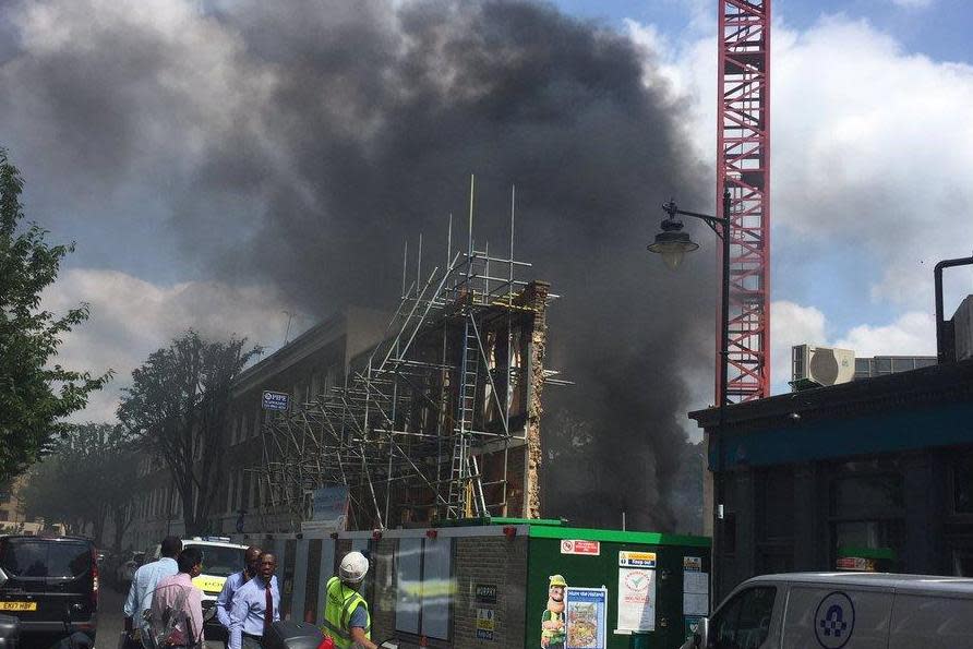 King's Cross fire: Smoke billows into sky as huge fire breaks out near Caledonian Road