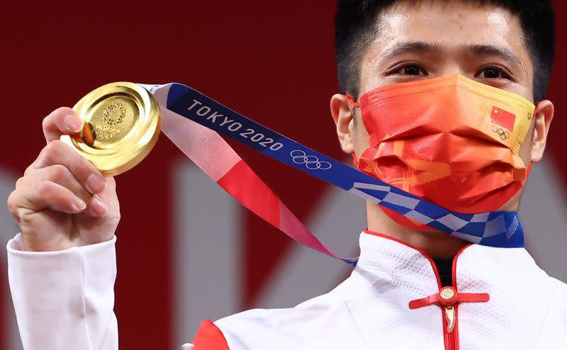 Weightlifting - Men's 61kg - Medal Ceremony