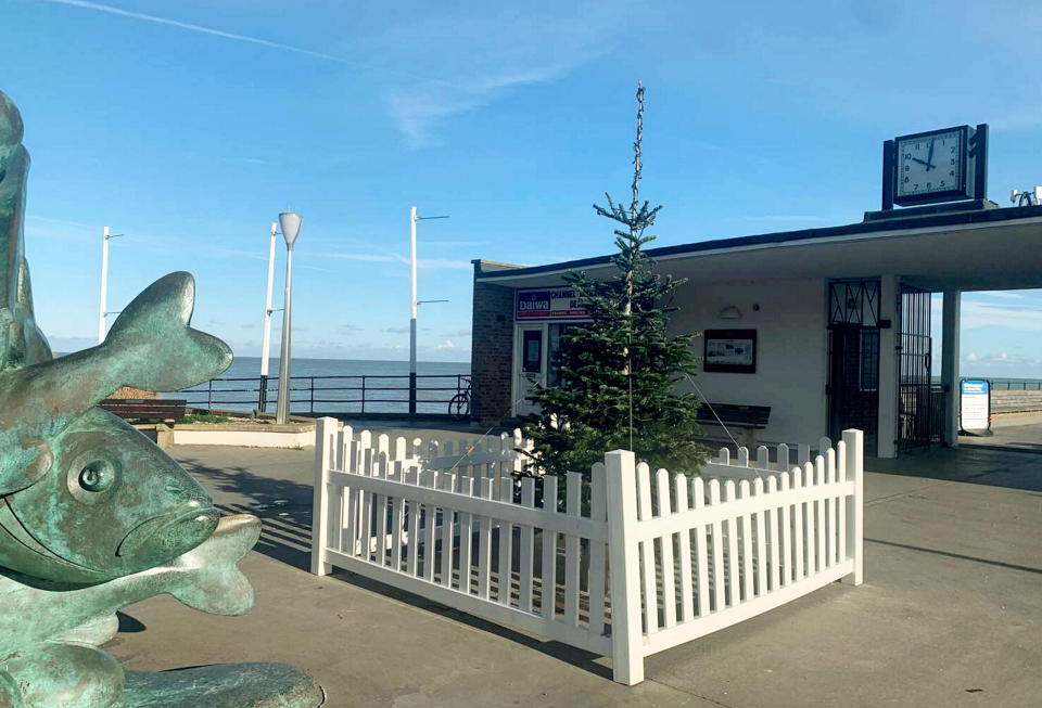 The Christmas tree in Deal, Kent, was not the one that Dover District Council had ordered. (SWNS)