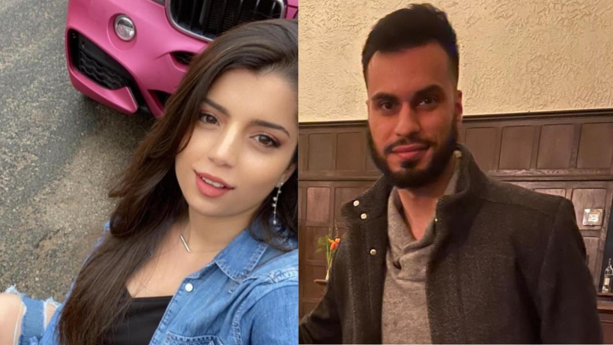 Rafad Alzubaidy, 26, and Aram Kamel, 28, were killed at a home in Bowmanville, Ont., on Feb. 4, 2023. Alzubaidy was six months' pregnant when she was killed, police said. (Durham Regional Police handout - image credit)