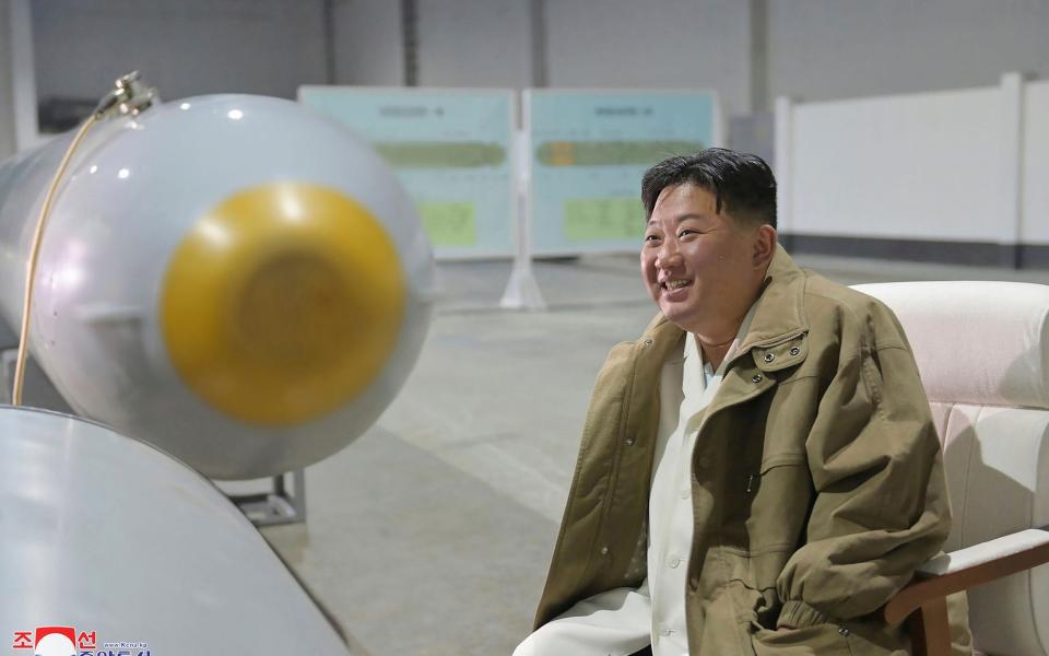 North Korean leader Kim Jong Un inspects what it says unmanned underwater nuclear attack craft - Kim Jong Un