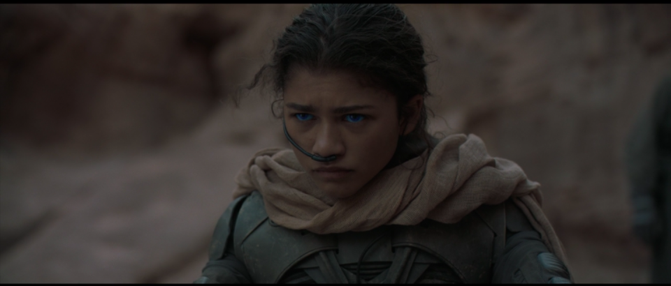 Zendaya looking concerned in Dune