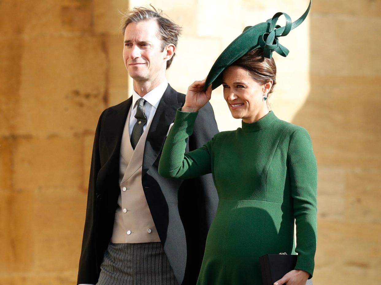 Pippa Middleton and James Matthews attended Princess Eugenie's wedding on Friday: PA