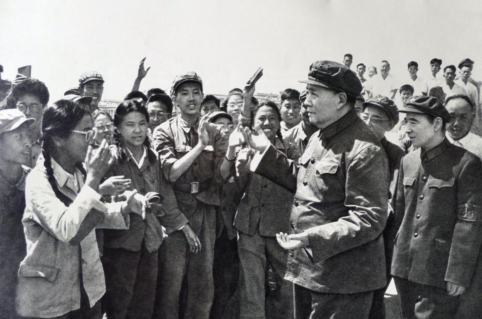 Chairman Mao with Red Guards during the Cultural Revolution