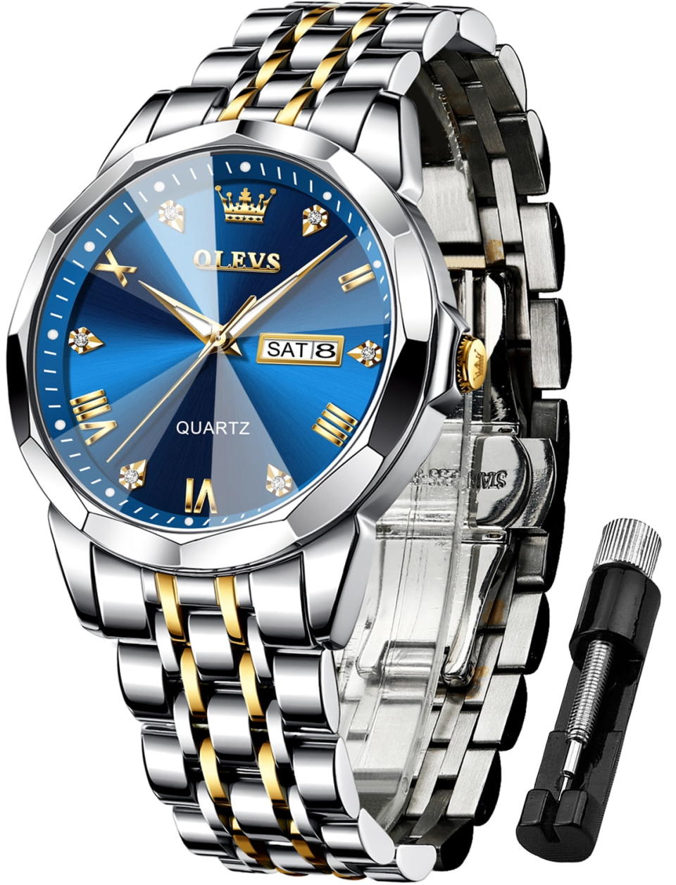 <p><a href="https://go.redirectingat.com?id=74968X1596630&url=https%3A%2F%2Fwww.walmart.com%2Fip%2FOLEVS-Watch-for-Men-Diamond-Business-Dress-Analog-Quartz-Stainless-Steel-Waterproof-Luminous-Date-Two-Tone-Luxury-Casual-Wrist-Watch%2F1804725158&sref=https%3A%2F%2Fwww.thepioneerwoman.com%2Fholidays-celebrations%2Fgifts%2Fg60344646%2Ffathers-day-gifts-walmart%2F" rel="nofollow noopener" target="_blank" data-ylk="slk:Shop Now;elm:context_link;itc:0;sec:content-canvas" class="link ">Shop Now</a></p><p>Dress Analog Quartz Stainless Steel Watch</p><p>walmart.com</p><p>$39.77</p><span class="copyright">Walmart</span>