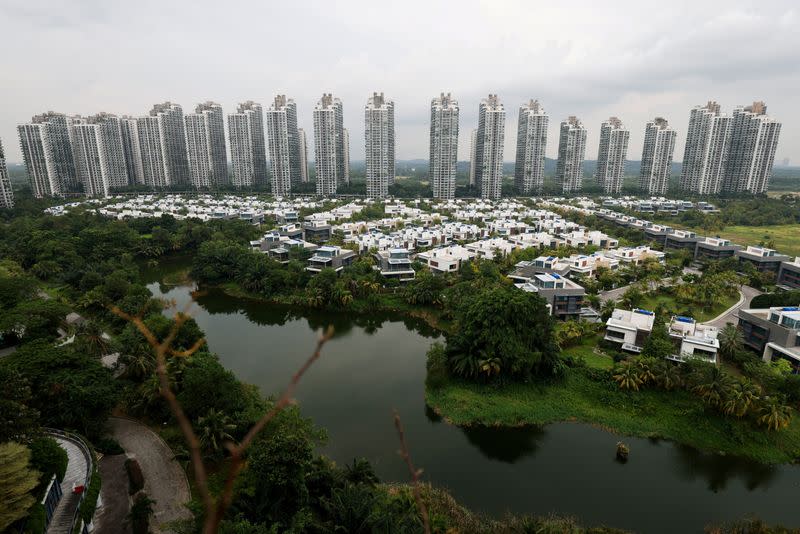 FILE PHOTO: A view of the residential apartments in Country Garden's Forest City development in Johor Bahru