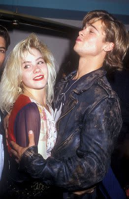Pitt previously dated Christina Applegate from 1988–1989, when he was in his mid-20s and she was only 17. He'd also reportedly dated Shalane McCall when she was around 15/16 and he was in his mid-20s.