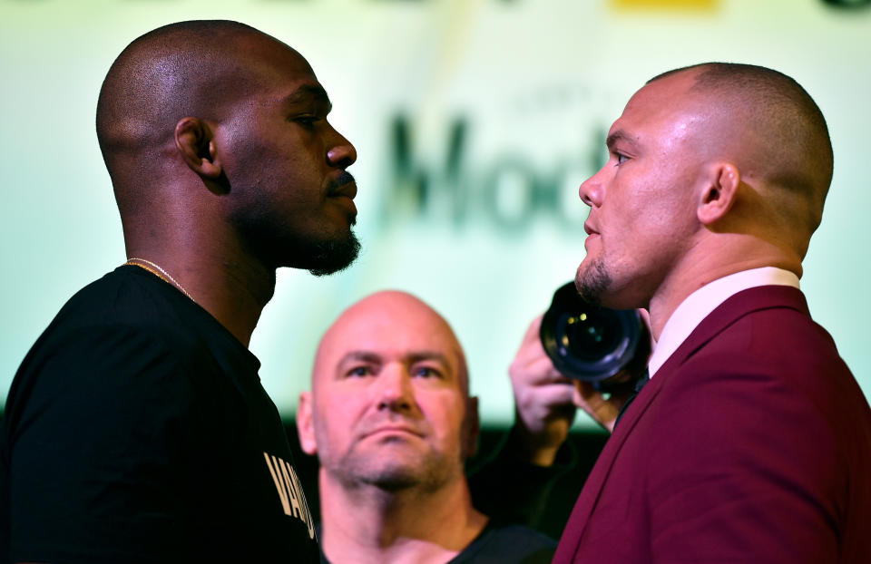 Anthony Smith (R) sees a lot of himself in Jon Jones. (Getty Images)