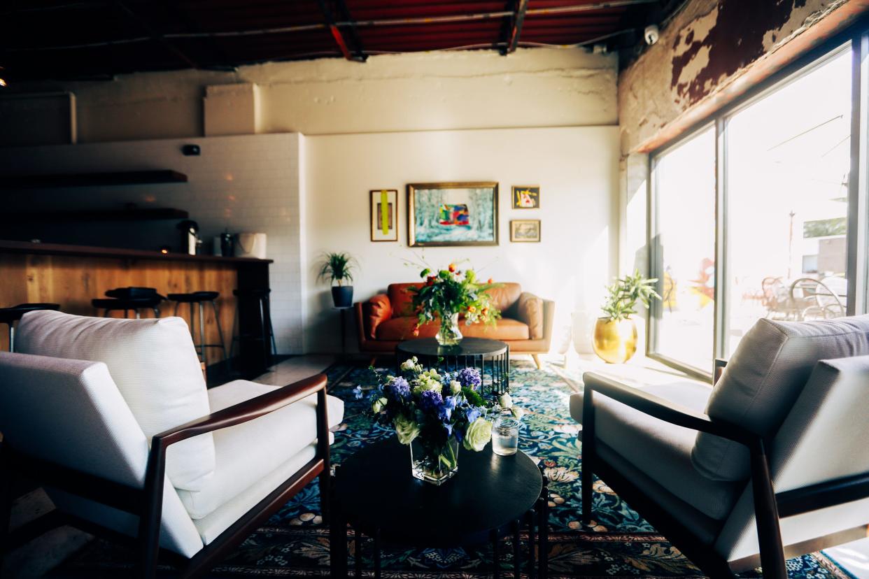 A lounging area can be seen inside new restaurant JEM on Wednesday, April 24, 2024. The restaurant is located at 644 Madison Ave. in Memphis, Tenn.