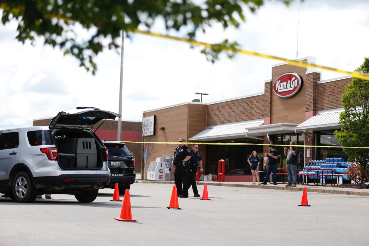 Police say John Hilt engaged in a shootout with officers outside of a Kum & Go on East Kearney Street in 2021.