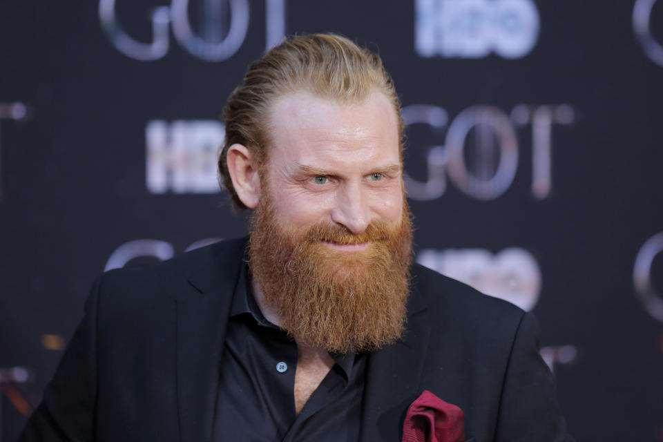 Kristofer Hivju arrives for the premiere of the final season of "Game of Thrones" at Radio City Music Hall in New York, U.S., April 3, 2019. REUTERS/Caitlin Ochs
