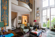 <p><strong>Location: </strong>Saint-Germain-des-Pres, Paris</p> <p>With gilded walls and ceilings, Rue de Varenne epitomizes true luxury--and the light-filled living room is no exception. </p> <p>For more info, visit <a rel="nofollow noopener" href="https://www.onefinestay.com/homes/paris/rue-de-varenne-3/" target="_blank" data-ylk="slk:onefinestay.com;elm:context_link;itc:0;sec:content-canvas" class="link ">onefinestay.com</a></p>