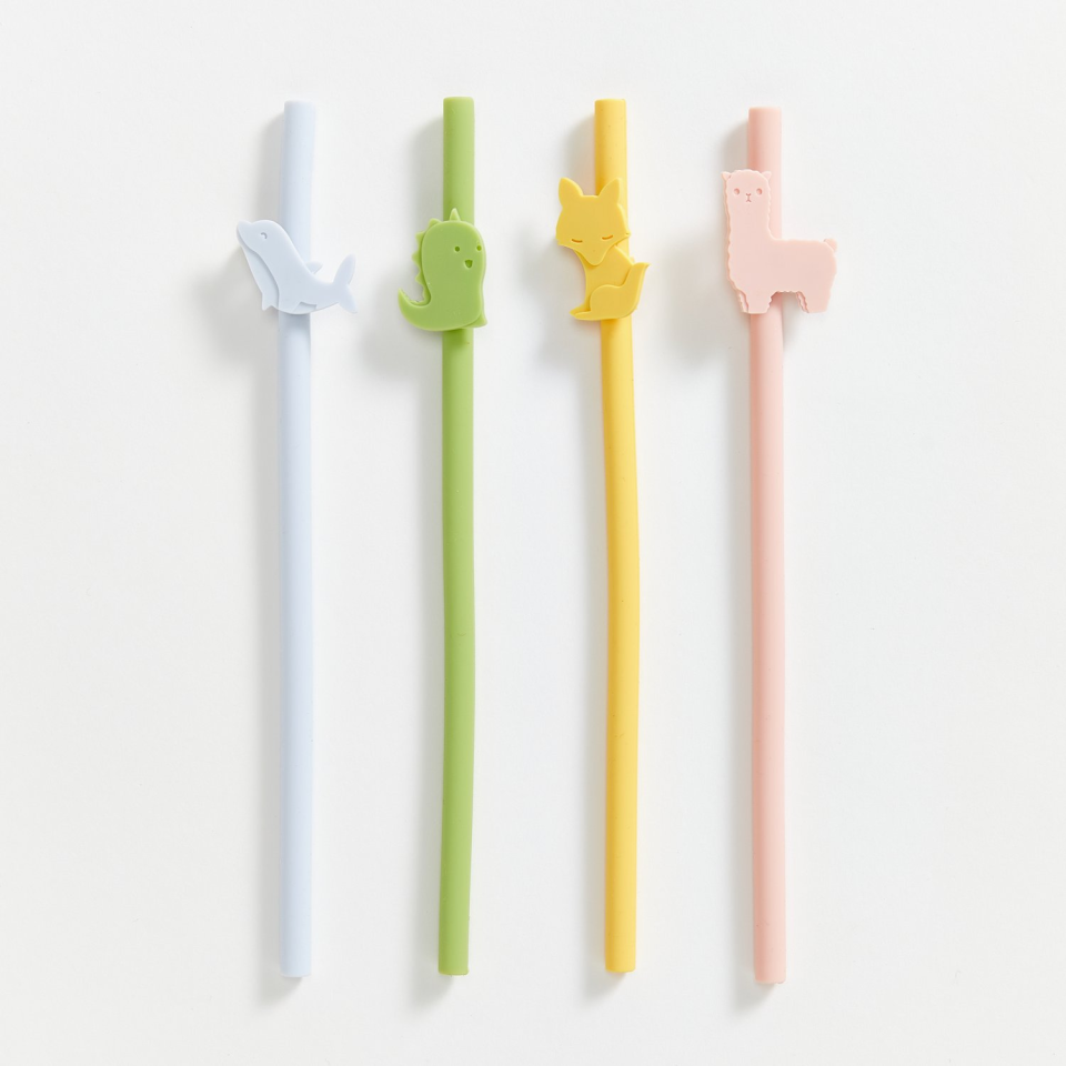 13) Amalka + Albert Silicone Straws, 4-Pack