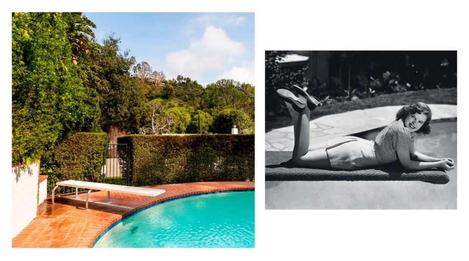 The swimming pool now, and when Judy Garland owned the Los Angeles home for sale for $11.5 million.