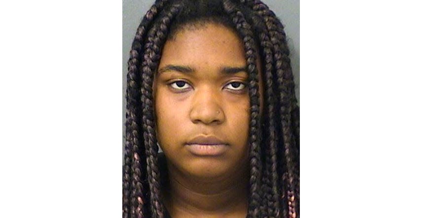 This photo provided by the Palm Beach County Sheriff's Office shows Nastasia Snape. A Florida woman who claimed she is Harry Potter fatally struck a federal judge visiting from New York and seriously injured a 6-year-old boy after swerving her car onto a sidewalk, officials said. Nastasia Snape, 23, is charged with vehicular homicide and other felonies for Friday's, April 9, 2021, crash that killed District Judge Sandra Feuerstein, 75, who served in the Eastern District of New York since 2003. The boy, Anthony Ovchinnikov, was taken to the hospital, but his condition Sunday, April 11 could not be determined. (Palm Beach County Sheriff’s Office via AP)