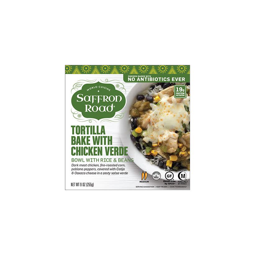 Saffron Road Verde Tortilla Bake With Chicken