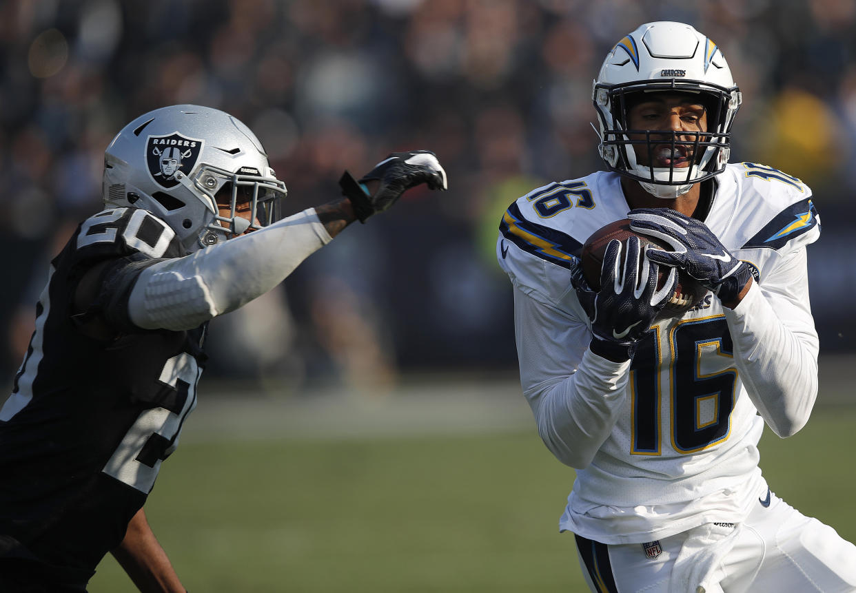 Los Angeles Chargers wide receiver Tyrell Williams (16) will be popular in free agency. (AP)