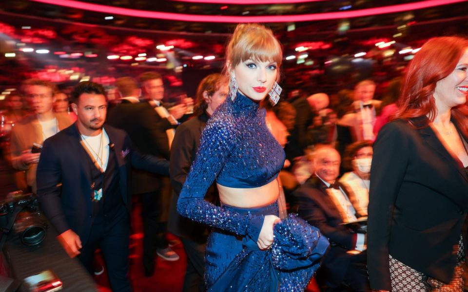 Taylor Swift arrives at the awards - Variety via Getty Images