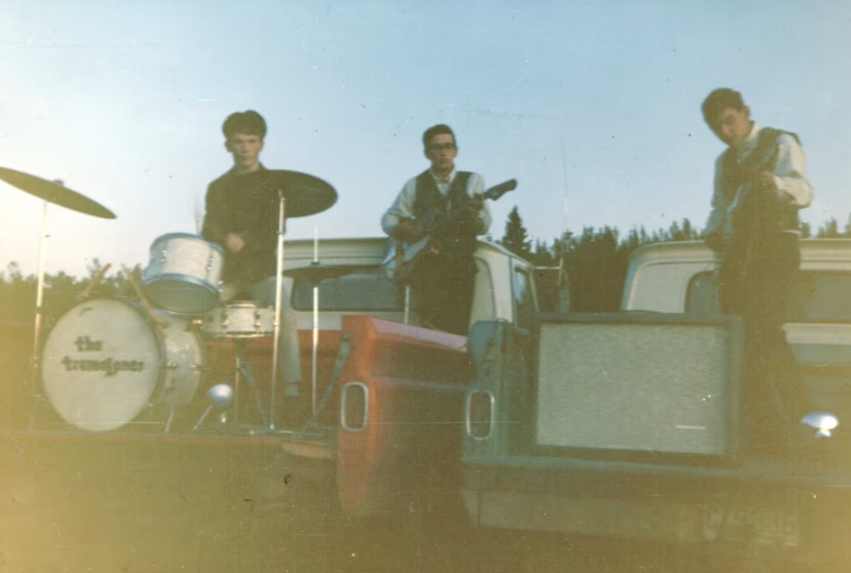 The Tremolones, later 4Most, at a rodeo dance party in Vanderhoof, British Columbia, in the mid-1960s. (Submitted by Gordon Keith)