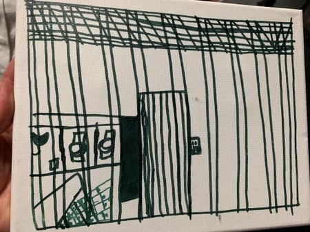 A drawing by children recently released from CBP depicting their time spent in U.S. Customs and Border Protection (CBP) custody