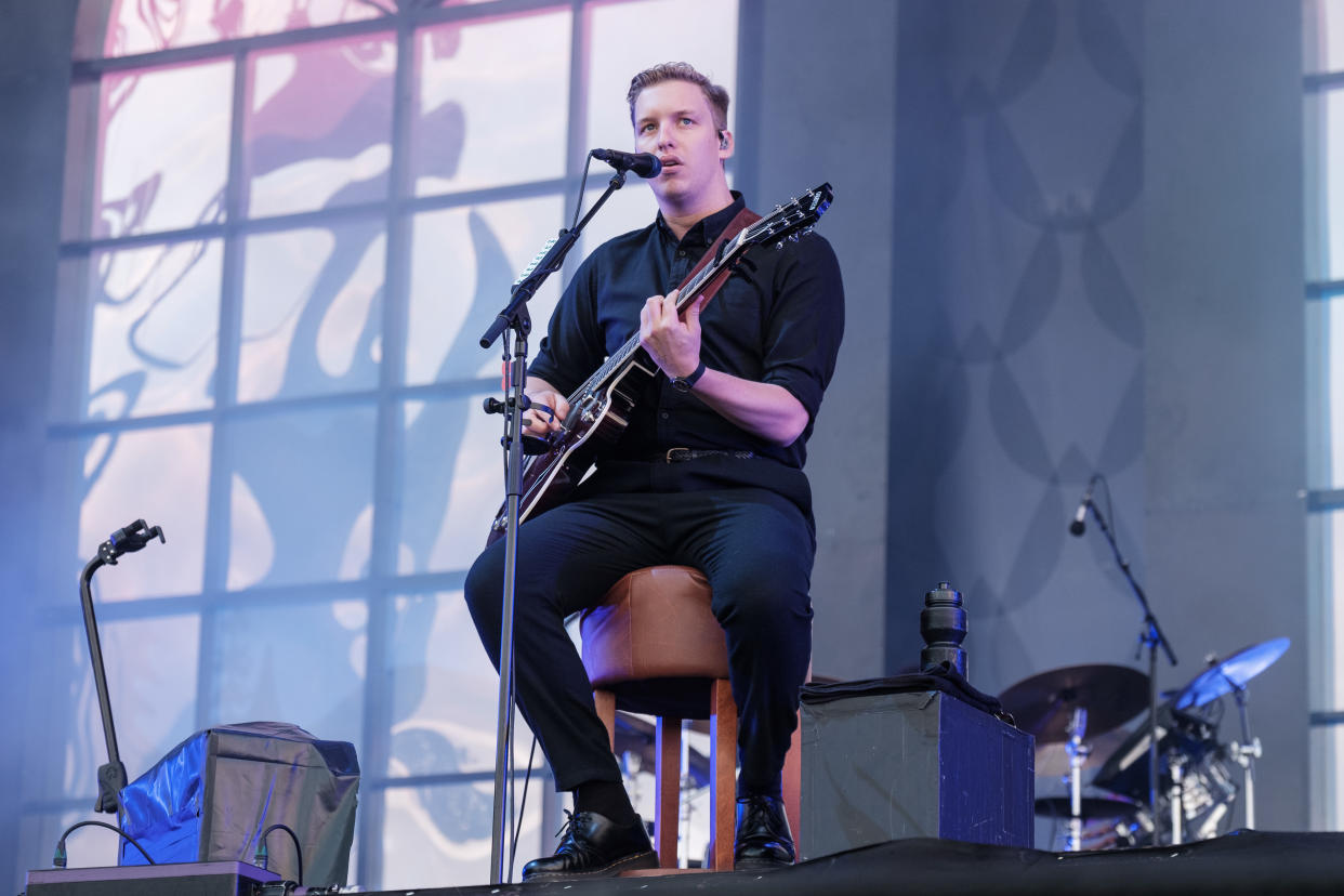 NEWPORT, ISLE OF WIGHT - JUNE 15: George Ezra performs on stage during Isle of Wight Festival 2019 at Seaclose Park on June 15, 2019 in Newport, Isle of Wight. (Photo by Rob Ball/WireImage)