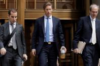 Former Perella Weinberg investment banker Sean Stewart exits the Manhattan federal court house in New York City, U.S., July 27, 2016. REUTERS/Brendan McDermid