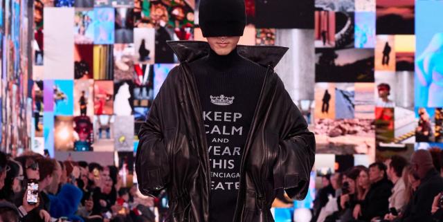 The Runway Rundown: Balenciaga Says 'Keep Calm And Carry On