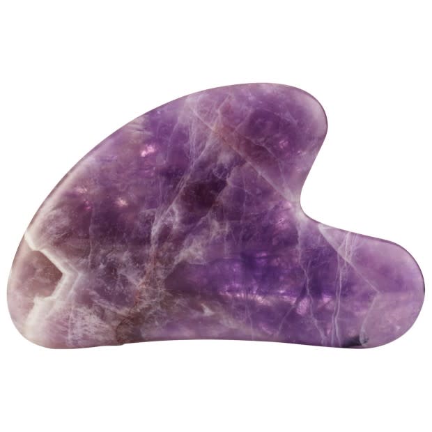 <p>Mount Lai The Amethyst Gua Sha Facial Lifting Tool, $40, <a href="https://howl.me/cj6BPGb0Rpz" rel="nofollow noopener" target="_blank" data-ylk="slk:available here;elm:context_link;itc:0;sec:content-canvas" class="link ">available here</a></p>