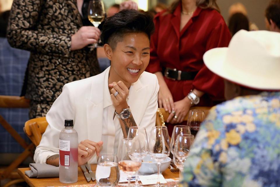 NAPA, CALIFORNIA - JUNE 15: Co-host Kristen Kish attends a screening, Q&amp;A and dinner for Netflix's Iron Chef: Quest for an Iron Legend hosted by Napa Valley Film Festival and the Culinary Institute of America at Copia on June 15, 2022 in Napa, California. (Photo by Kelly Sullivan/Getty Images for Netflix)