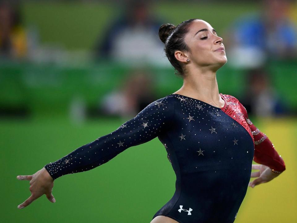 aly raisman floor rio olympics