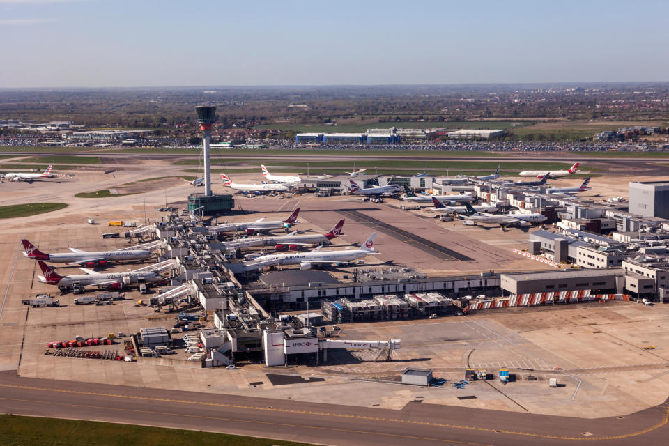 An aerial view of Heathrow