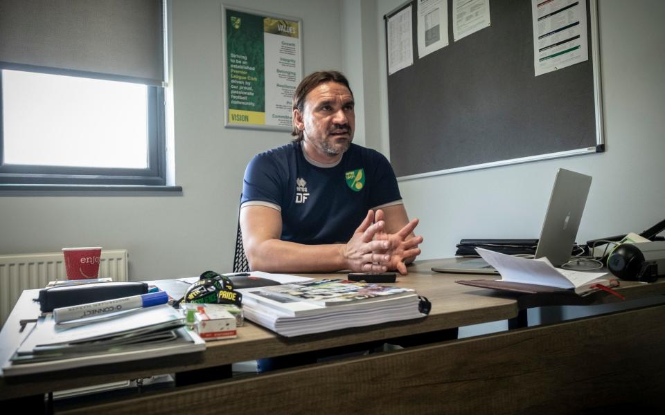 Manager Daniel Farke has overseen a period of vast improvement that looks likely to end in promotion to the Premier League - Jason Bye