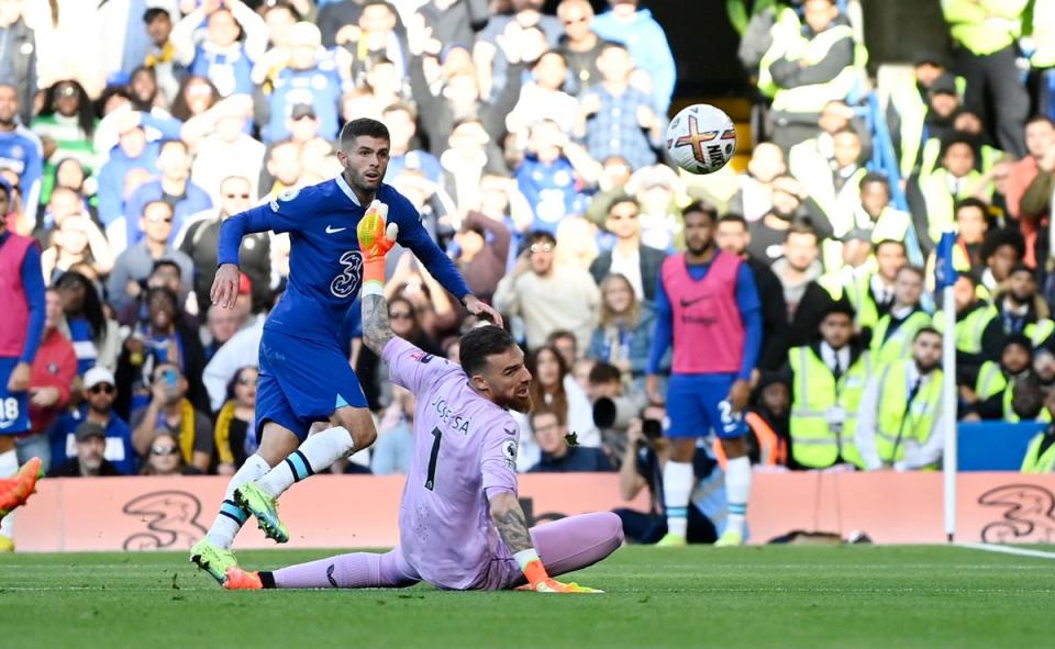 Christian Pulisic doubled Chelsea’s lead with a lovely finish (REUTERS)