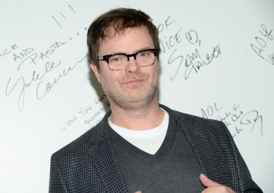 Actor Rainn Wilson attends AOL's BUILD Speaker Series to discuss his new FOX television series "Backstrom" at AOL Studios on Tuesday, Jan. 20, 2015, in New York. (Photo by Evan Agostini/Invision/AP)