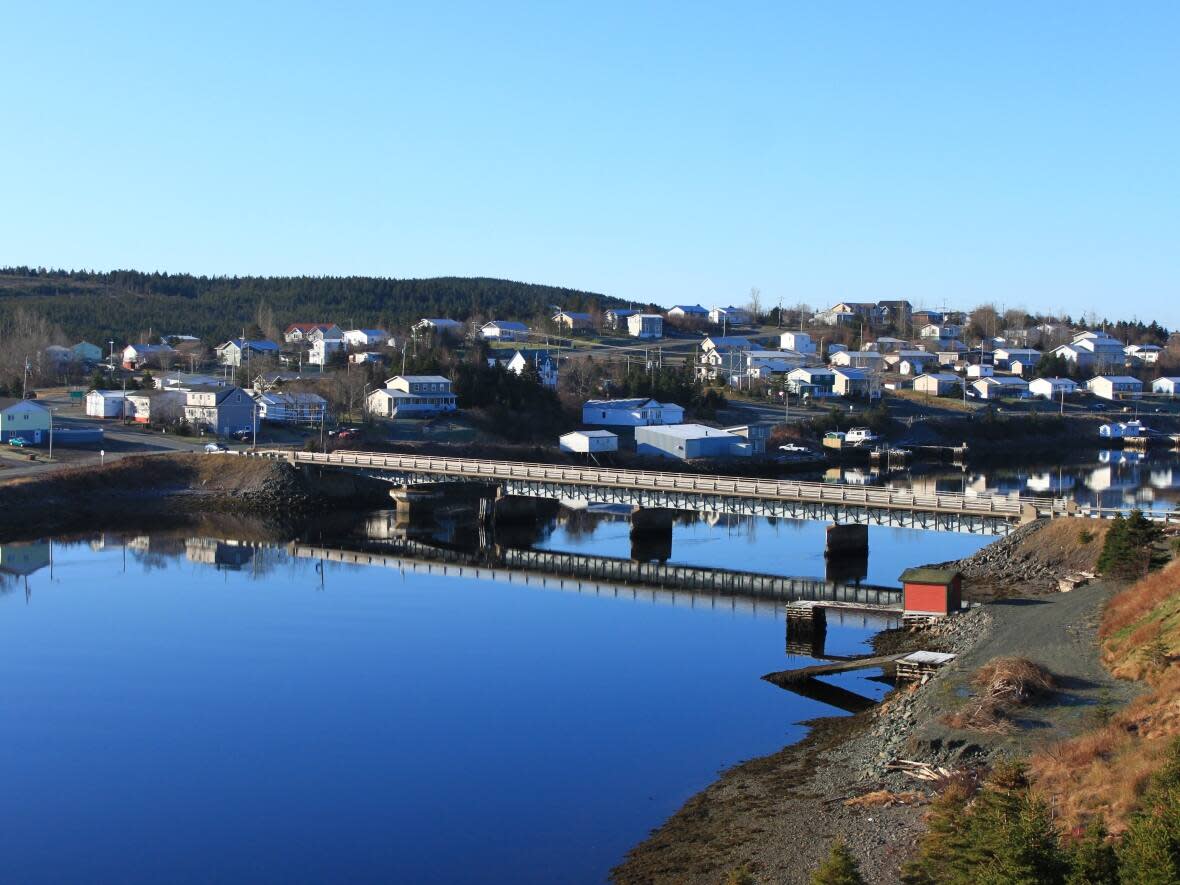 The Canning Bridge in Marystown used to connect residents on the town’s south side to the town’s north side, where all of its grocery stores, restaurants and shops are located. Now, the bridge is closed indefinitely to vehicular traffic.  (John Stapleton/Town of Marystown - image credit)