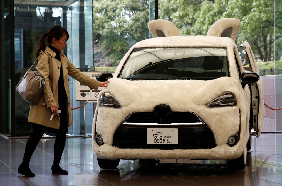 Toyota’s vehicle decorated as shape of dog