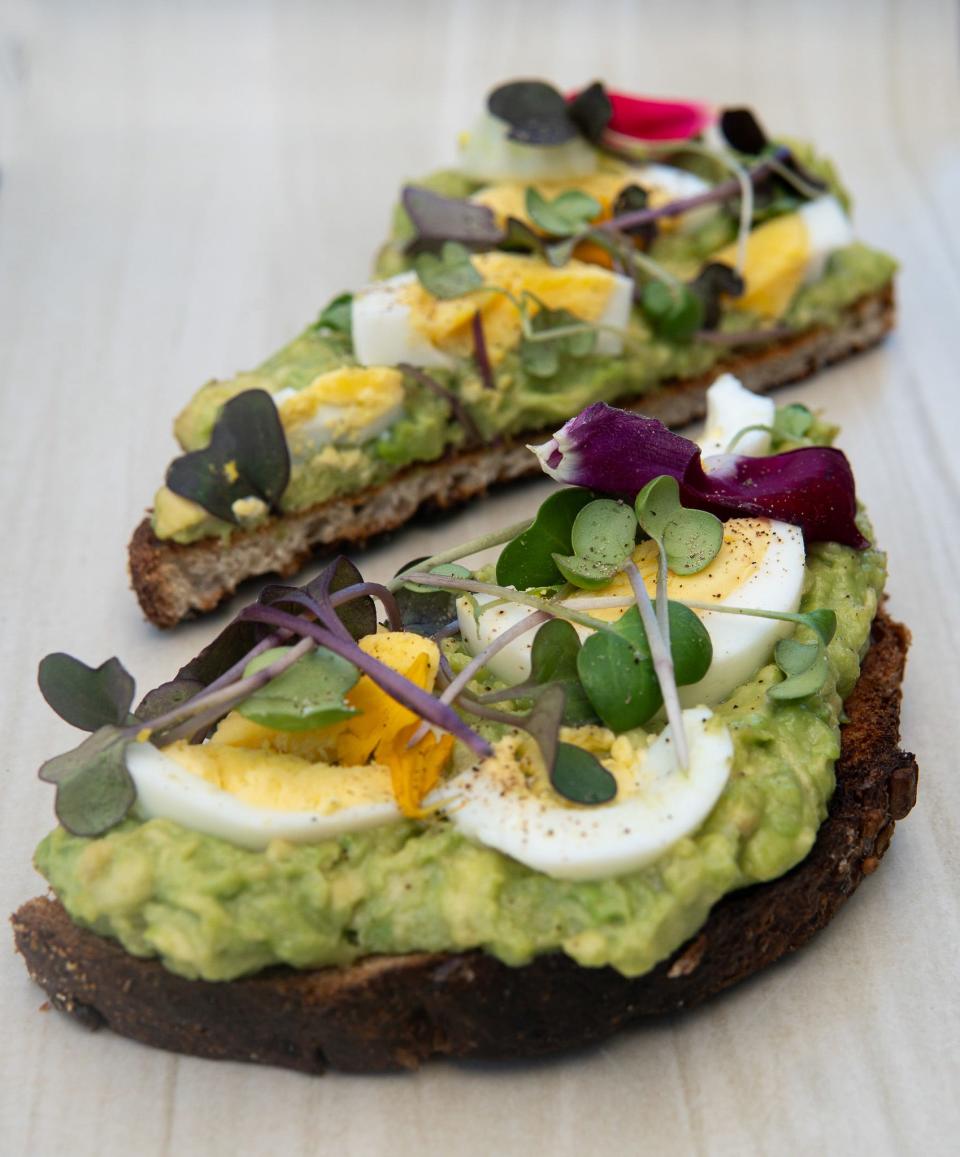 Avocado toast at Savor at Eau Palm Beach Resort & Spa.