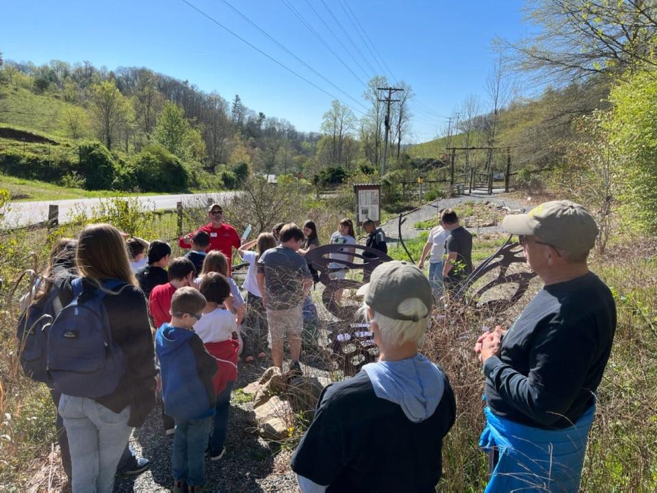 Hot Springs Elementary third grade students embarked on a field trip to Marshall Native Gardens April 11 to learn about native plants, among other topics.
