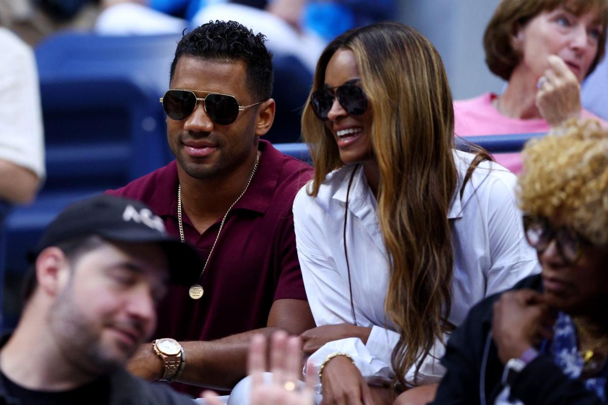 Russell Wilson and Ciara at the 2022 US Open, Friday, Sep. 2, 2022