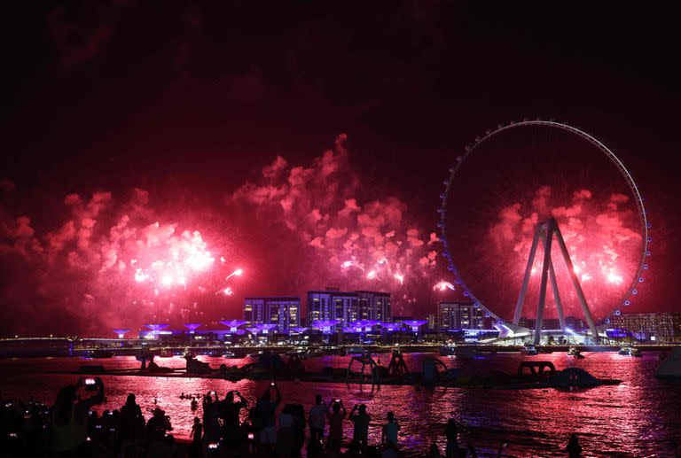 La inauguración del "Dubai Eye" cerca de la Marina del emirato (Photo by Giuseppe CACACE / AFP)