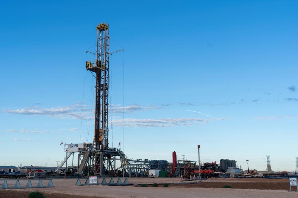 Oil rig and pump of H&P Rig 488 in Stanton, Texas, on June 8, 2023. (Photo by SUZANNE CORDEIRO / AFP) (Photo by SUZANNE CORDEIRO/AFP via Getty Images)