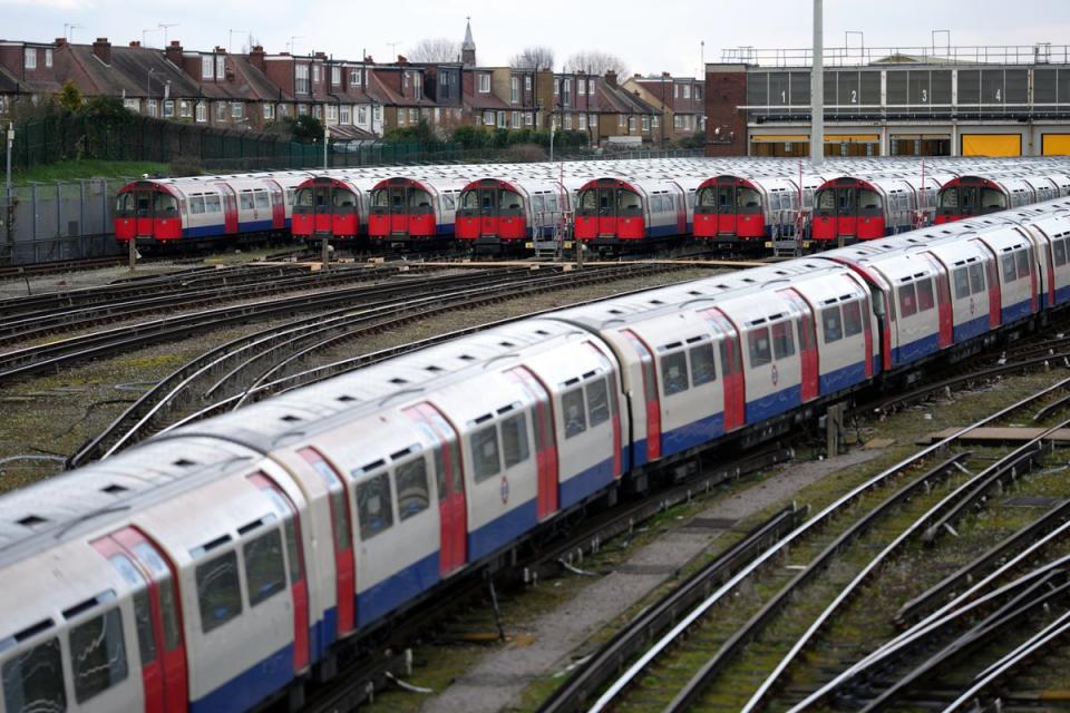 Travellers are facing chaos on the railways and London Underground due to widespread industrial action (John Walton/PA) (PA Wire)