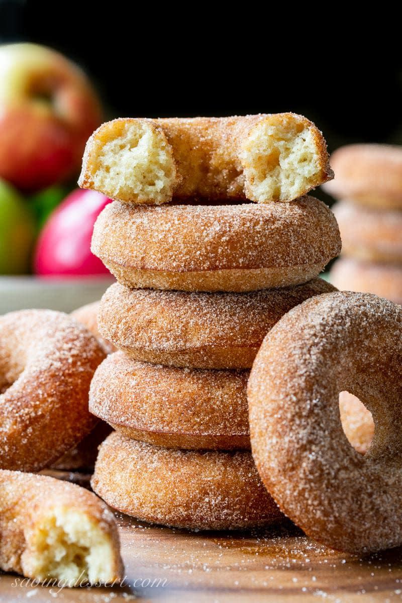 <p>One bite into these "light and spongy" doughnuts and you'll be hooked. This blogger promises it's nearly impossible to have just one.</p><p><strong>Get the recipe at <a href="https://www.savingdessert.com/baked-apple-cider-doughnuts/" rel="nofollow noopener" target="_blank" data-ylk="slk:Saving Dessert;elm:context_link;itc:0;sec:content-canvas" class="link ">Saving Dessert</a>.</strong></p><p><strong><strong><strong><a class="link " href="https://go.redirectingat.com?id=74968X1596630&url=https%3A%2F%2Fwww.wayfair.com%2Fkitchen-tabletop%2Fpdp%2Ffox-run-brands-nonstick-donut-pan-fru1087.html&sref=http%3A%2F%2Fwww.countryliving.com%2Ffood-drinks%2Fg28172487%2Fapple-cider-donuts%2F" rel="nofollow noopener" target="_blank" data-ylk="slk:SHOP DOUGHNUT PANS;elm:context_link;itc:0;sec:content-canvas">SHOP DOUGHNUT PANS</a></strong></strong><br></strong></p>