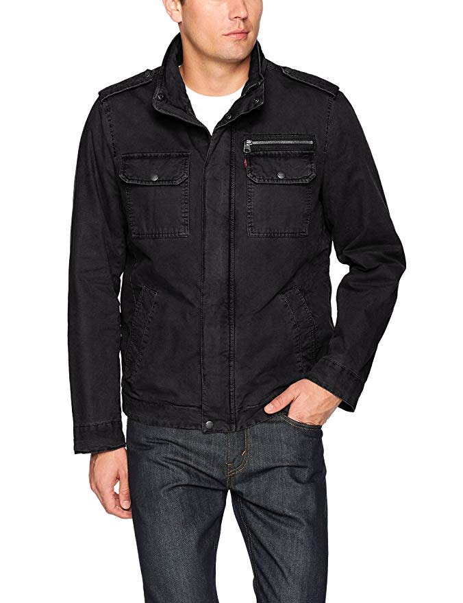 Levi’s Men’s Washed Cotton Two Pocket Sherpa Lined Military Jacket (Photo: Amazon)